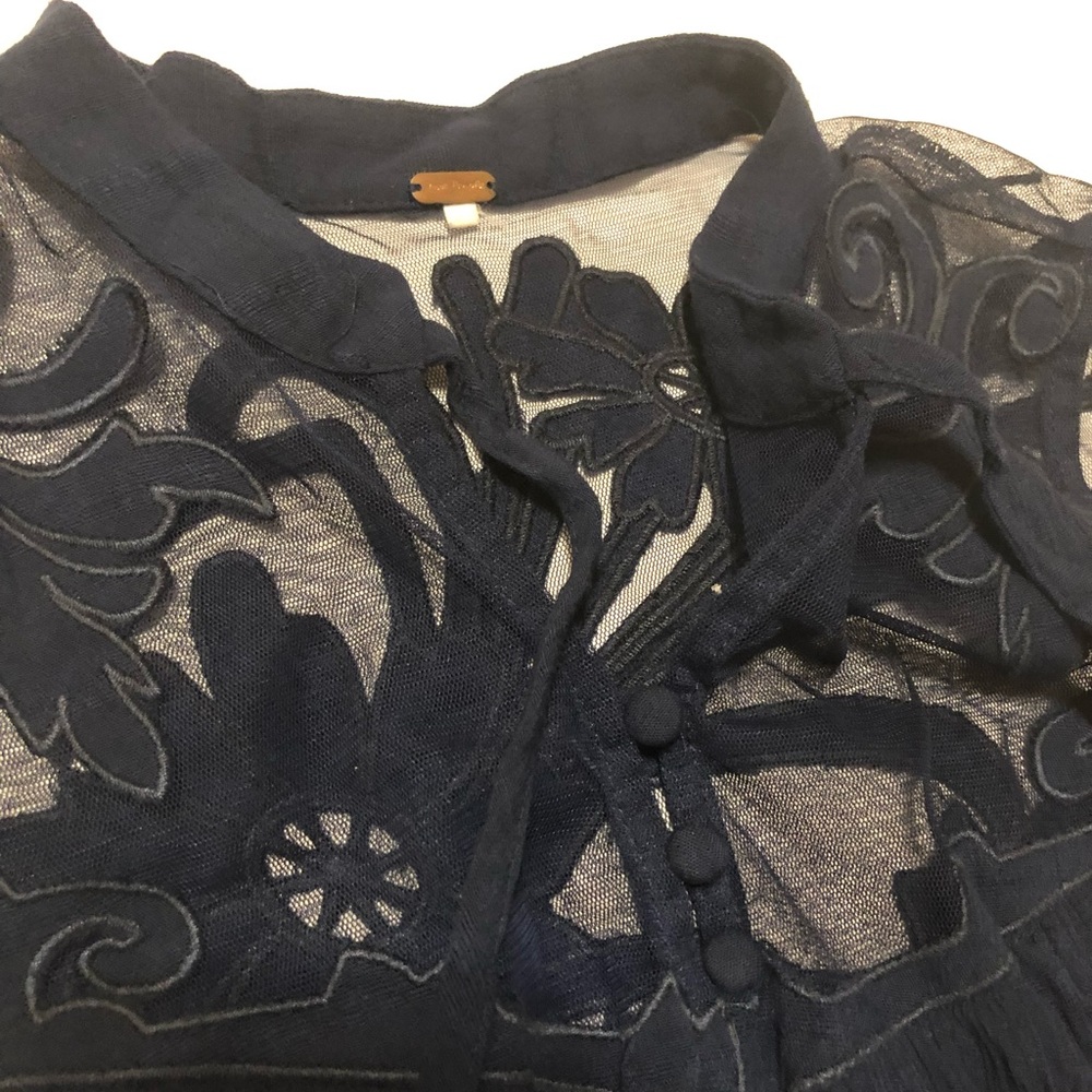 Free People Navy sleeveless top size small - Picture 10 of 10